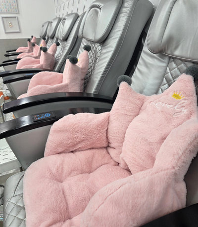 Girls spa party manicure station